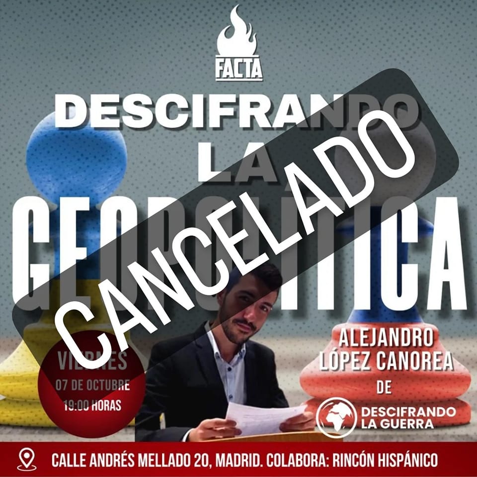Acto cancelado de Alejandro López Canorea